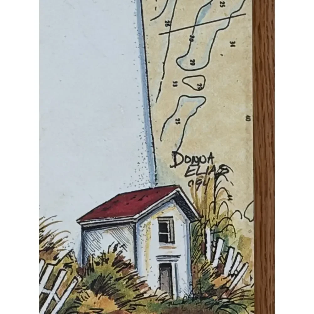 Barnegat Lighthouse Long Beach Island NJ Framed Art Print Donna Elias